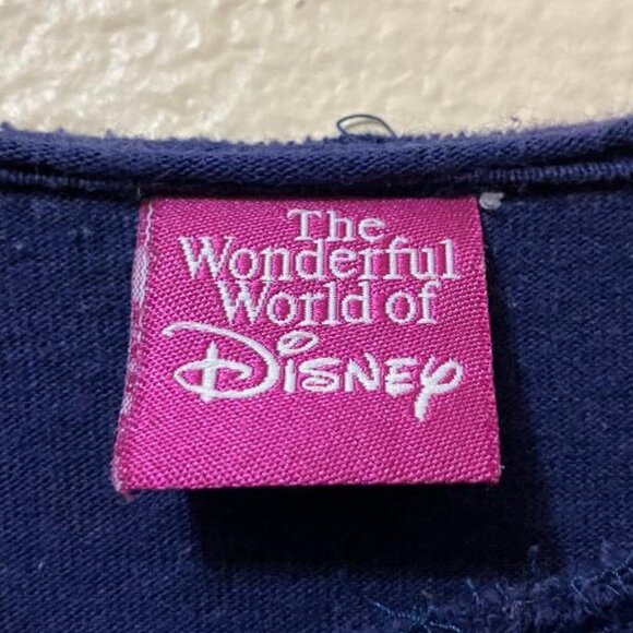 Vintage Y2K Disney Grumpy 7 Dwarfs Womens Blue Glitter Graphic T-Shirt Size L/XL - Picture 6 of 7